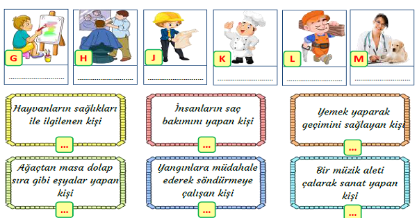 3.Sınıf Hayat Bilgisi Mesleklerin Yaşamımızdaki Yeri