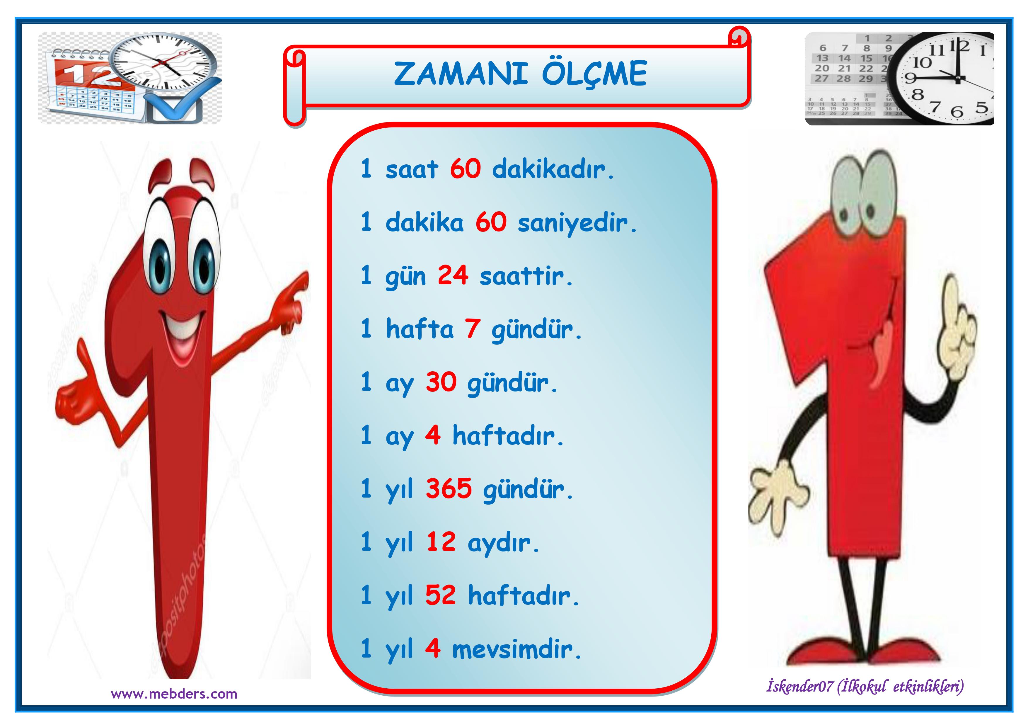 Zamanı Ölçme  Afiş Çalışması