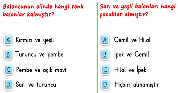 2.Sınıf Türkçe Zıt Anlamlı Kelimeler-Yeni Nesil Sorular-1