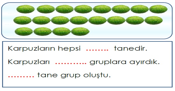 2.Sınıf Matematik Bölme İşlemi (Gruplama ve Paylaştırma) Etkinliği-1