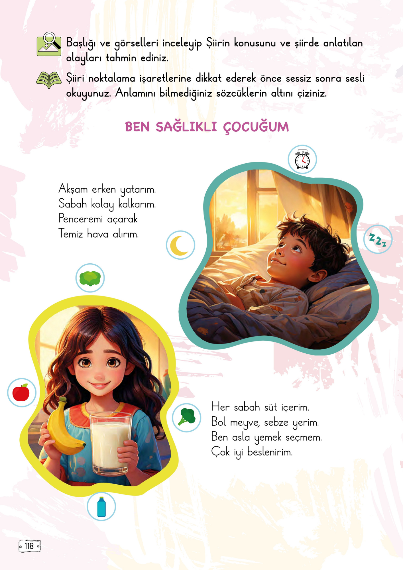 2. Sınıf Türkçe Meb Yayınları Ben Sağlıklı Çocuğum Metni Etkinlik Cevapları