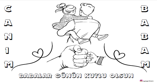 Babalar Günü Boyama Sayfaları