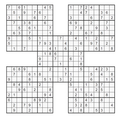 Beşli Samurai Sudoku 5