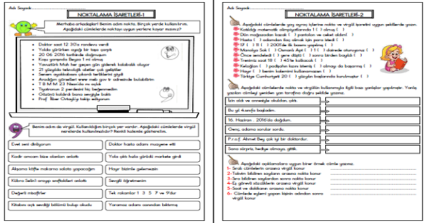 4. Sınıf Türkçe Noktalama İşaretleri (Nokta ve Virgül) 1