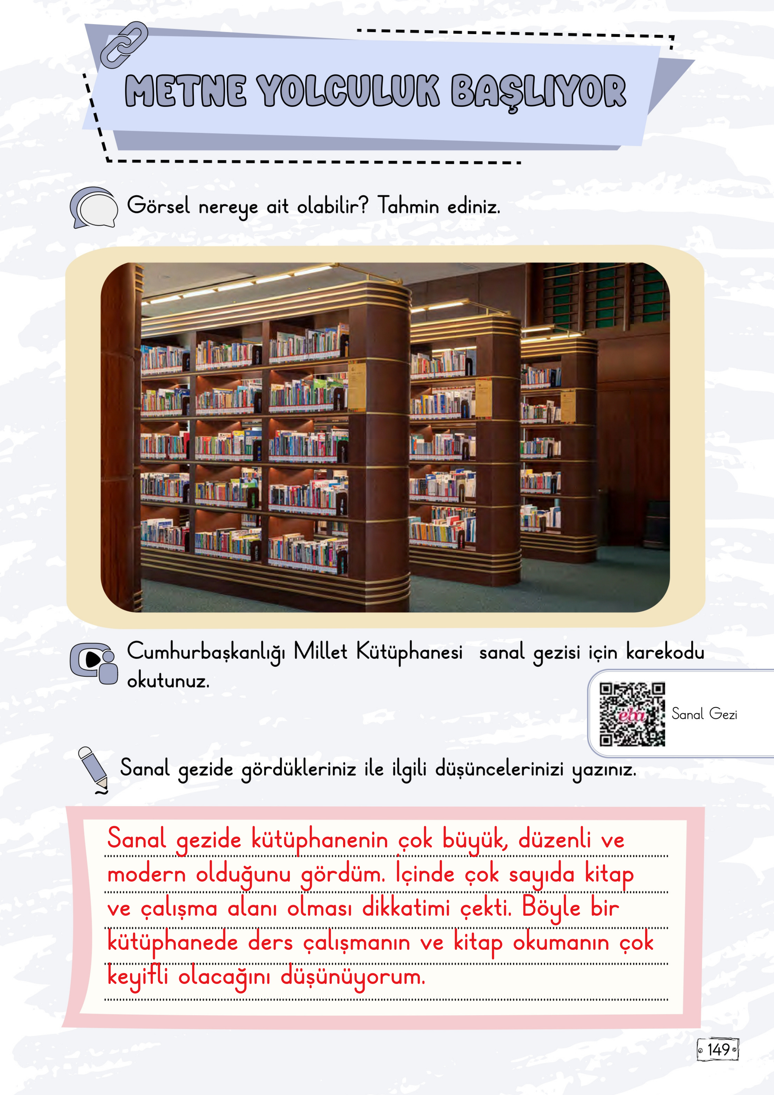 2. Sınıf Türkçe Meb Yayınları Cumhurbaşkanlığı Millet Kütüphanesi Metni Etkinlik Cevapları