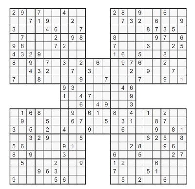 Beşli Samurai Sudoku 4