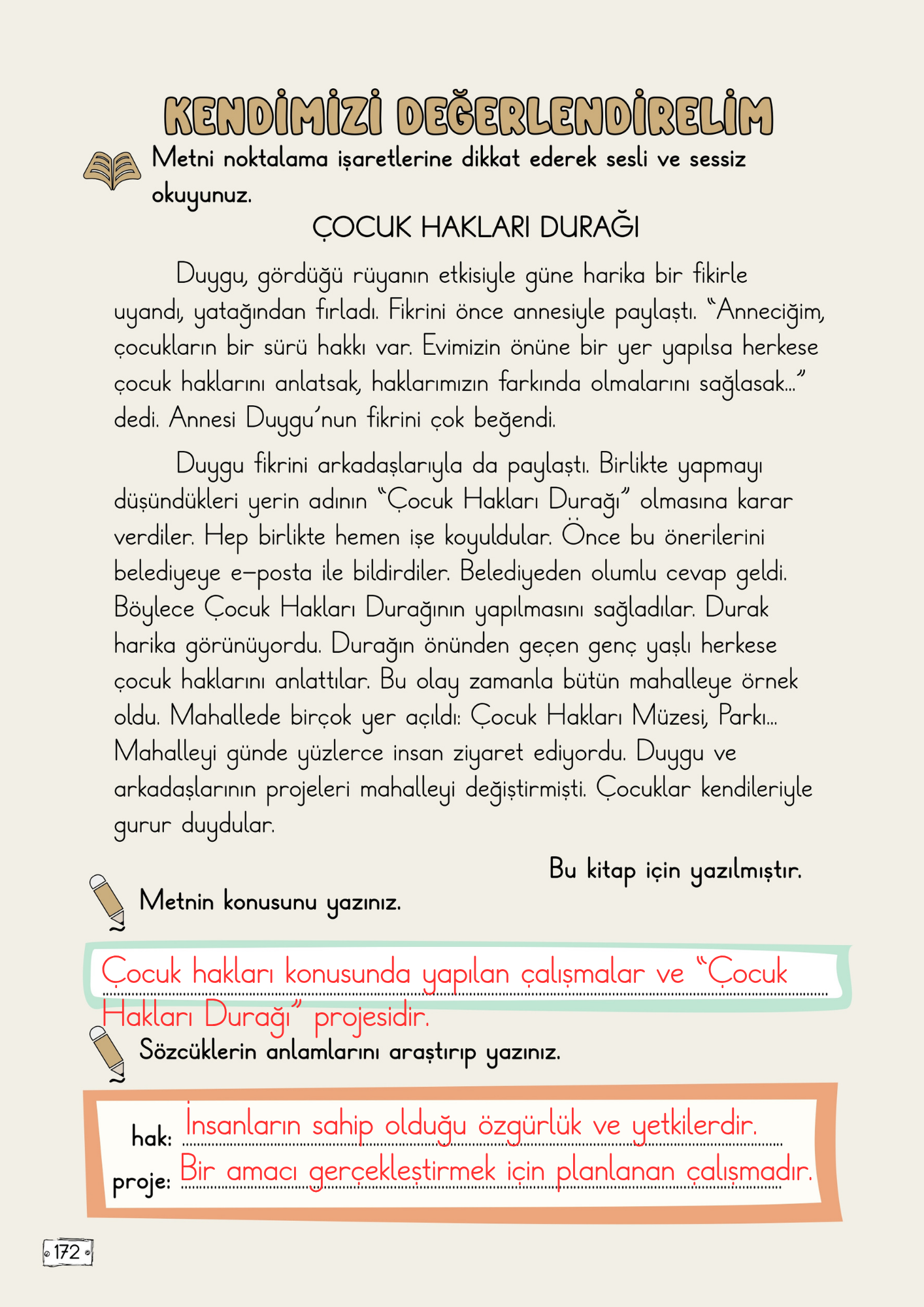 2. Sınıf Türkçe Meb Yayınları 8. Tema Değerlendirme Çalışması Cevapları