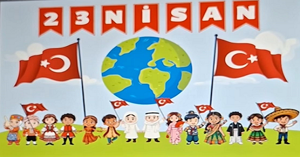 23 Nisan Pano Boyamalı (Renkli ve Renksiz) A4 Boyutunda