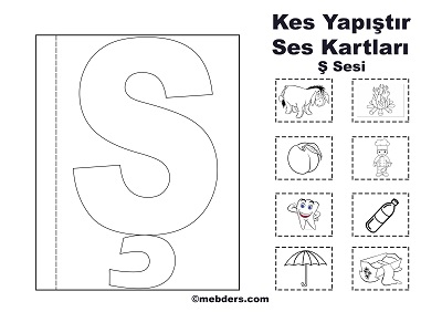 1.Sınıf İlk Okuma Kes Yapıştır Ses Kartı - Ş Sesi