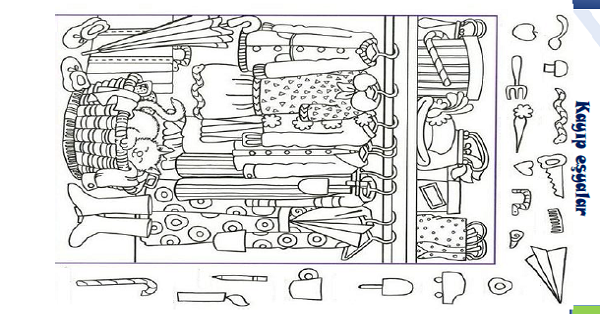 Kayıp Eşyaları Bulalım-Boyayalım-1