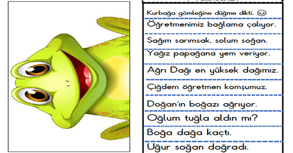 1.Sınıf İlk Okuma Yazma (Ğ-ğ Sesi) Katla-Boya-Oku Etkinliği