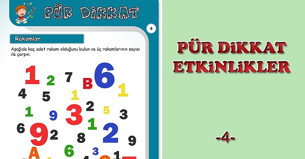 Pür Dikkat - Rakamlar Etkinliği