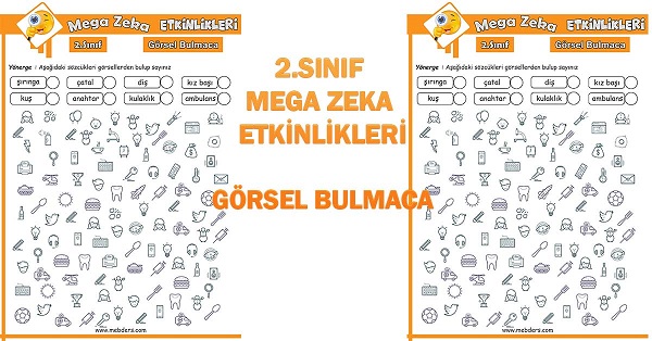 2.Sınıf Mega Zeka Etkinliği - Görsel Bulmaca