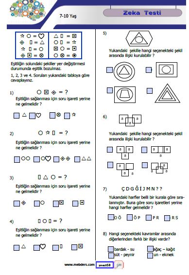 Zeka Testi 1