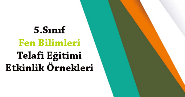 5.Sınıf Fen Bilimleri Telafi Eğitimi Etkinlik Örnekleri