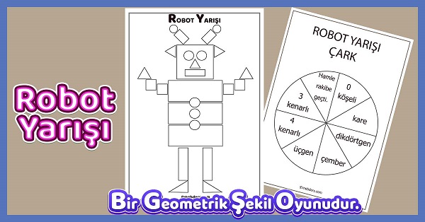 Robot Yarışı - Geometrik Şekiller Oyunu
