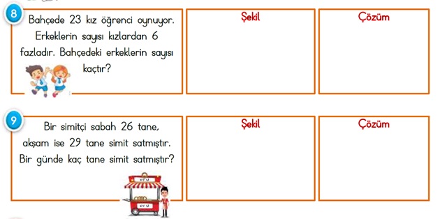 2.Sınıf Matematik Toplama İşlemi-Problemler Etkinliği-1