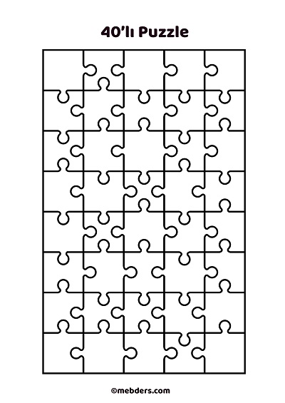 40'lı puzzle şablon 2