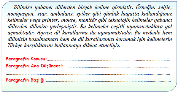 3.Sınıf Türkçe Ana Fikir-Başlık-3