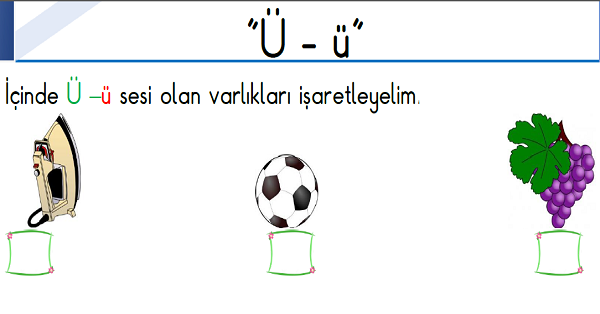 1.Sınıf İlk Okuma Yazma (Ü-ü Sesi) Fasikülü