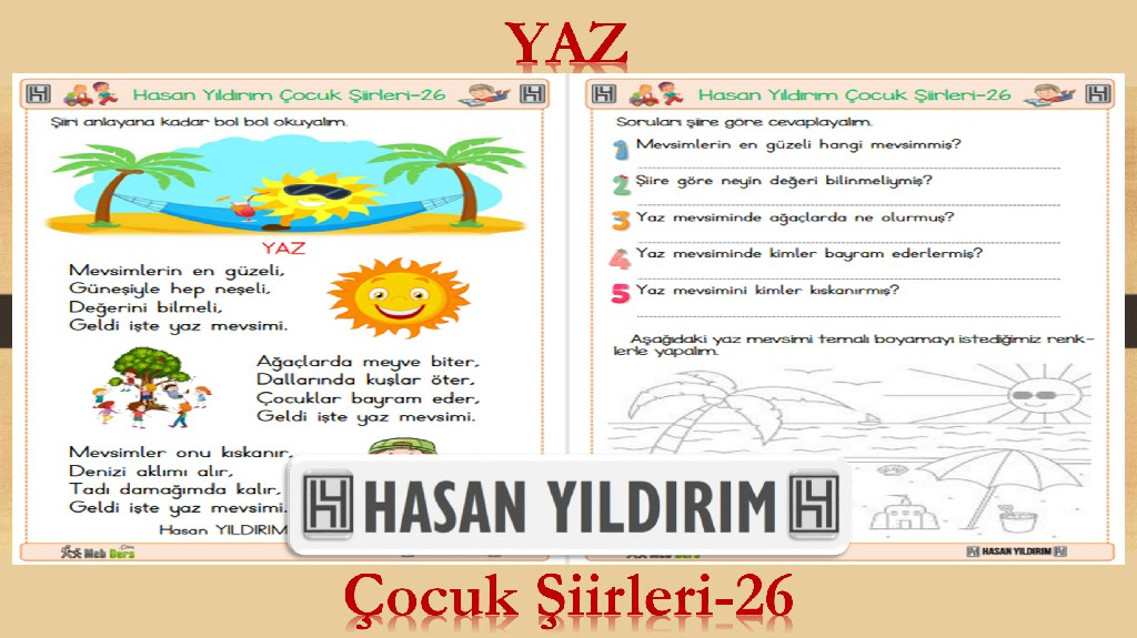 Yaz (Çocuk Şiirleri-26)