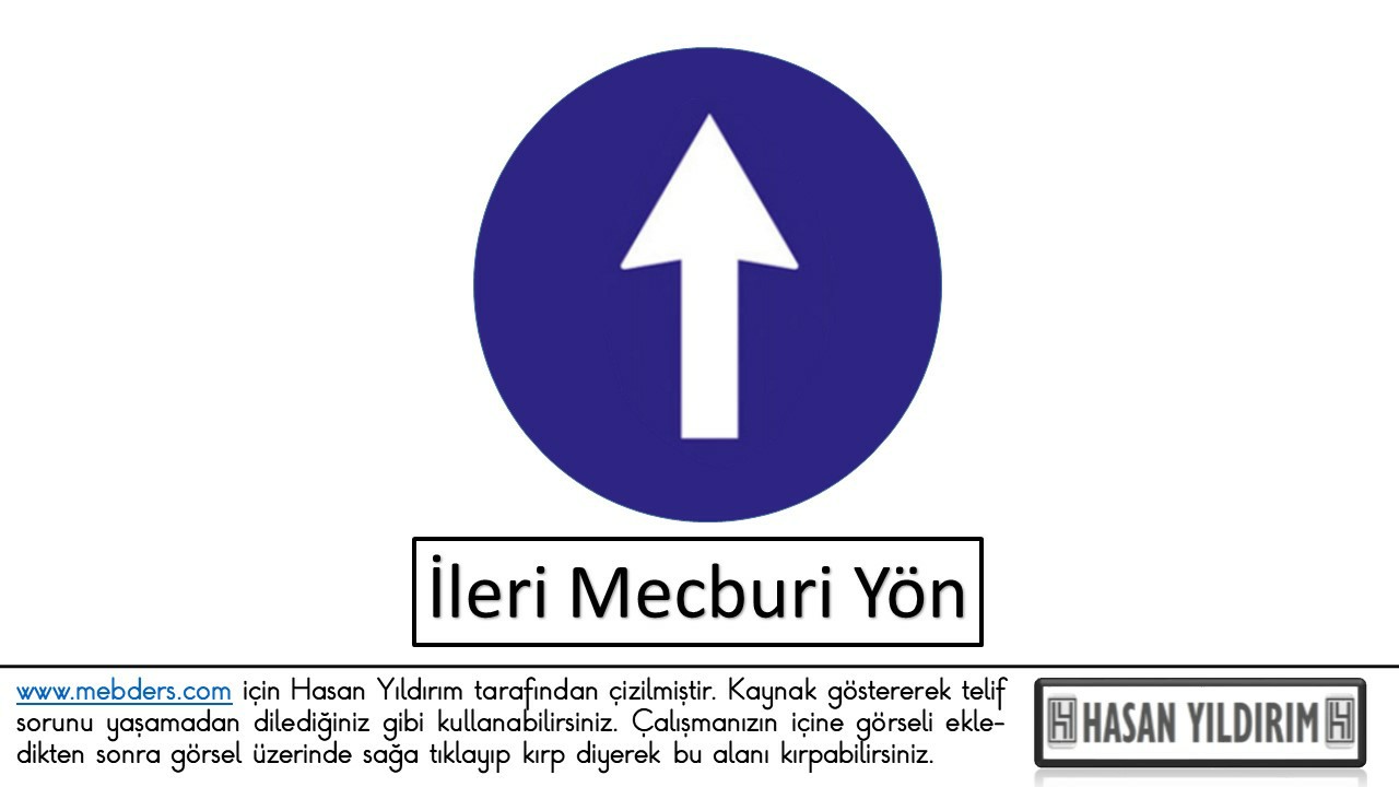 İleri Mecburi Yön PNG