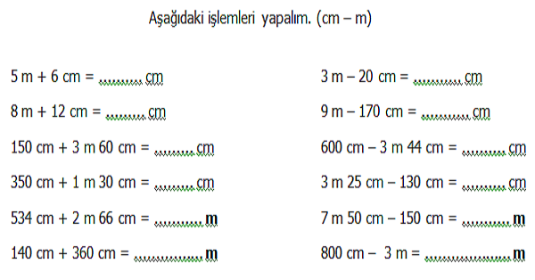 4.Sınıf Matematik Uzunlukları Ölçme 1 (Uzunluk Ölçme Birimleri Arasındaki İlişkiler)