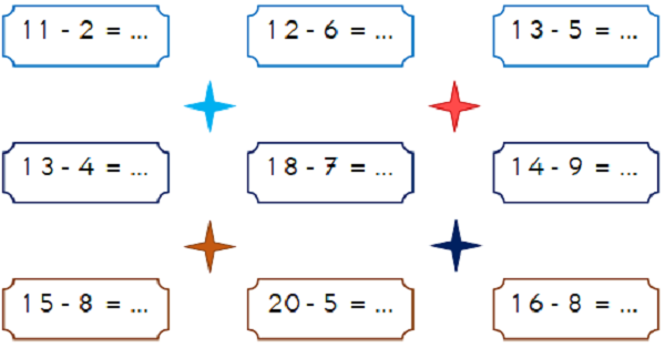 1.Sınıf Matematik Çıkarma İşlemi Etkinliği 2