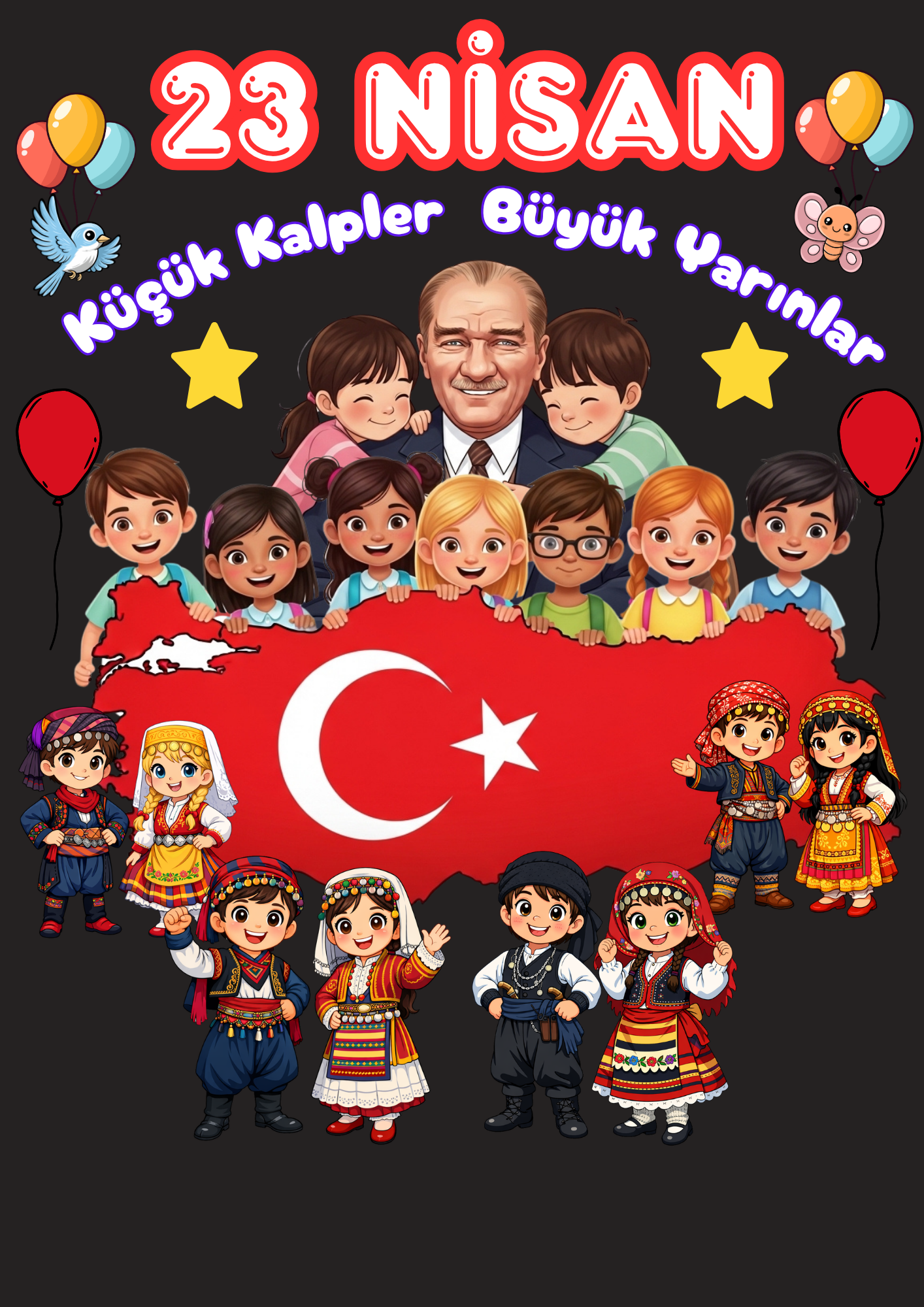 23 Nisan Atatürk Çocuklar Pano