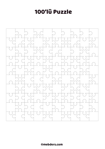 100'lü puzzle şablon 2