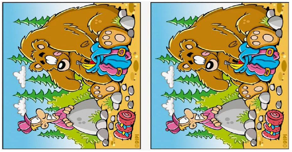 Farkı Bulma Etkinliği (Ayı ve Avcı Arasındaki 8 Fark)