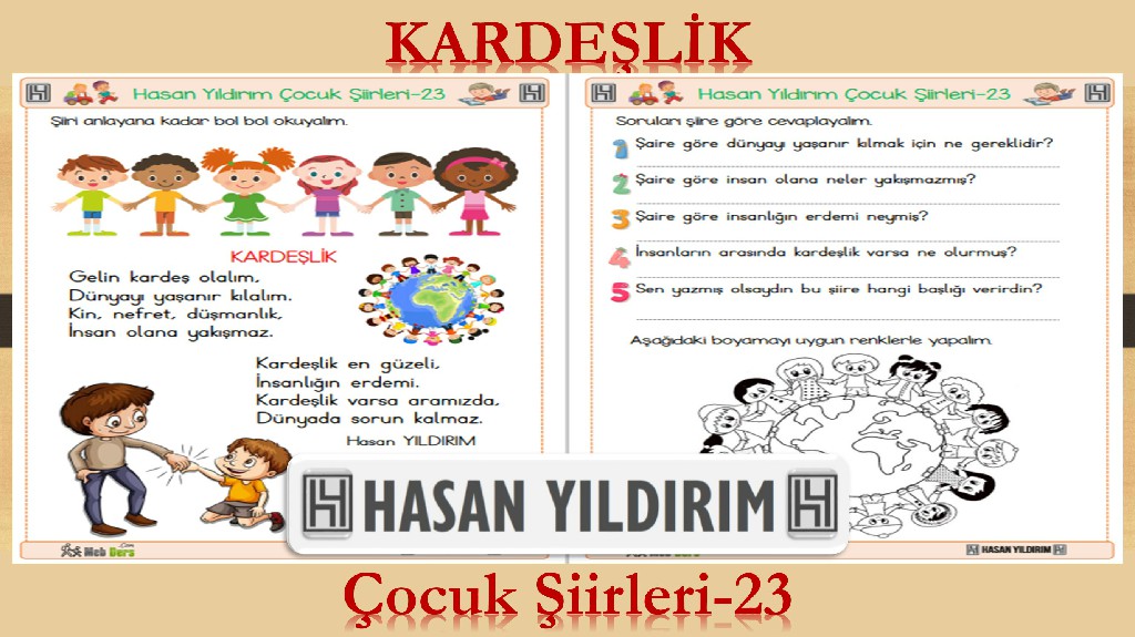 Kardeşlik (Çocuk Şiirleri-23)