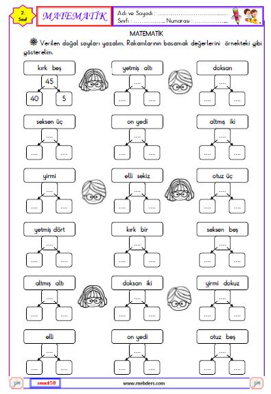 2. Sınıf Matematik Basamak  Değeri Etkinliği