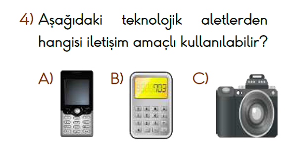 2.Sınıf Hayat Bilgisi Güvenli Kullanırım Kazanım Testi 1