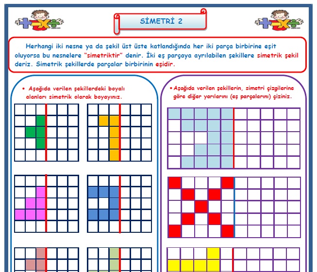 2.Sınıf Matematik Simetri Çalışması 2