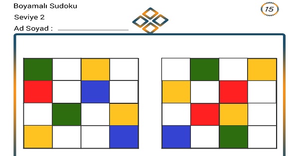 Boyamalı Sudoku 15