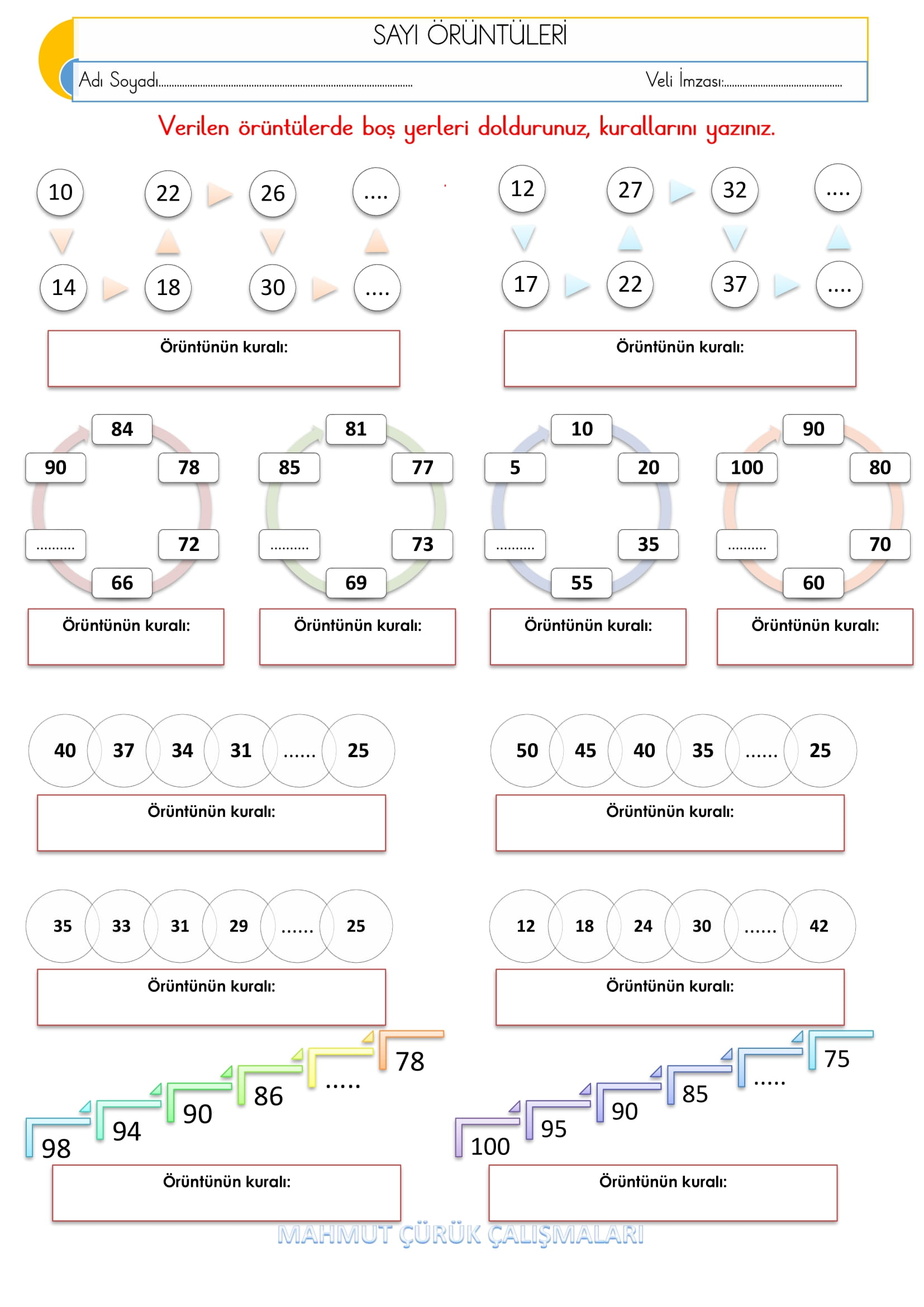 2.Sınıf - Matematik - Örüntü Etkinliği-4