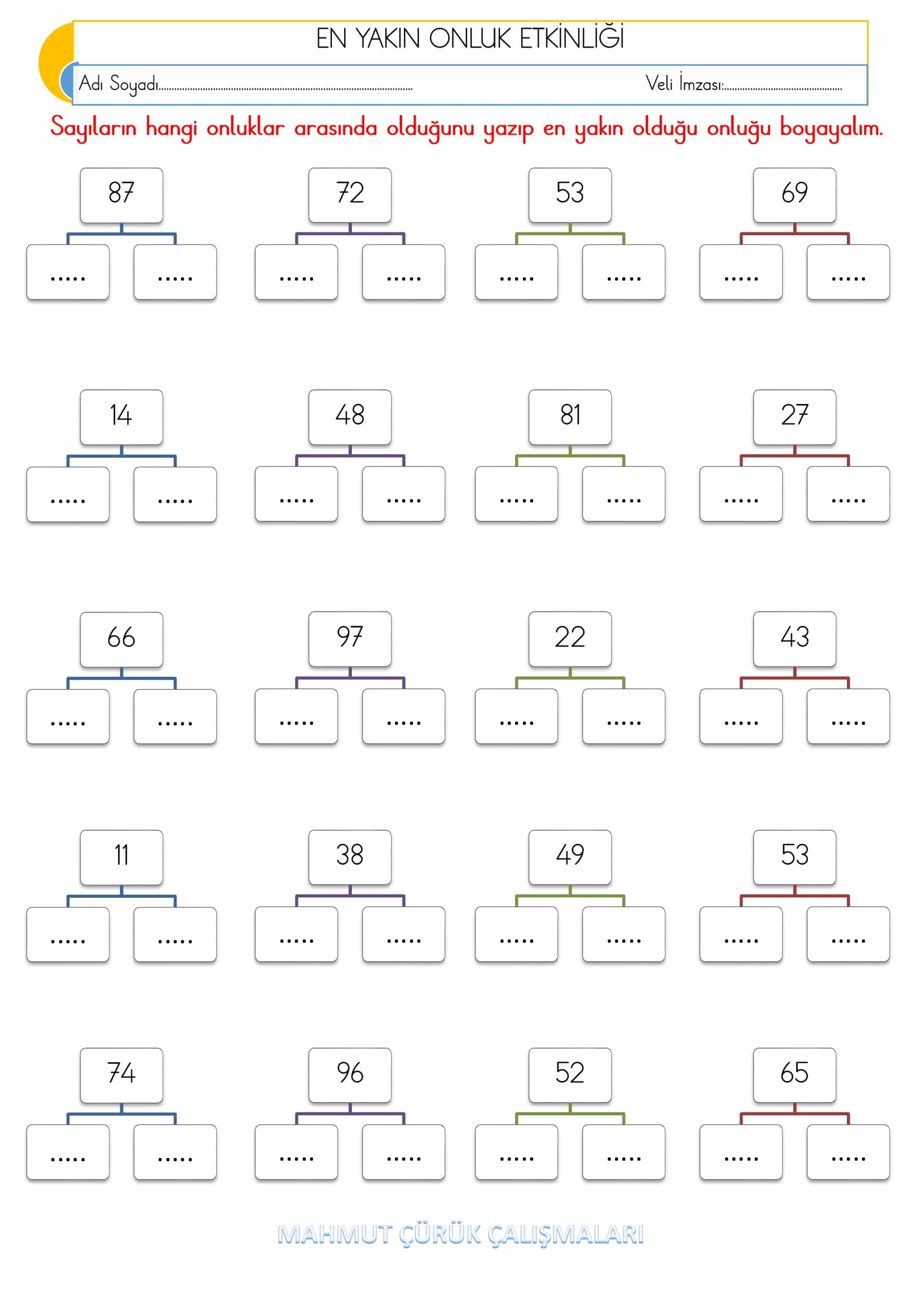 2.Sınıf - Matematik - En Yakın Onluk Etkinliği-4
