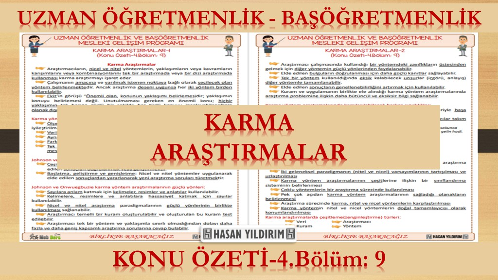 Karma Araştırmalar (Konu Özeti-4.Bölüm: 9)