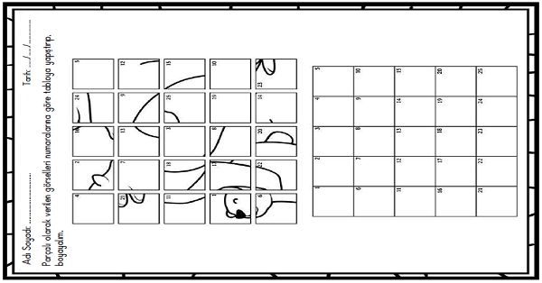 Puzzle Kes-Yapıştır- Boya 16