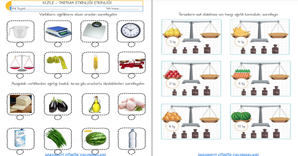 2.Sınıf - Matematik Kütle -Tartma Etkinliği-2