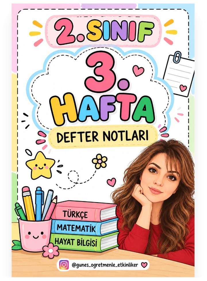2. Sınıf 3. Hafta Defter Notları