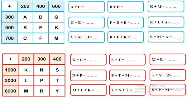 4.Sınıf Matematik Zihinden Toplama İşlemi-2