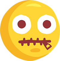 El çizimi ağzı fermuarlı png emoji resmi