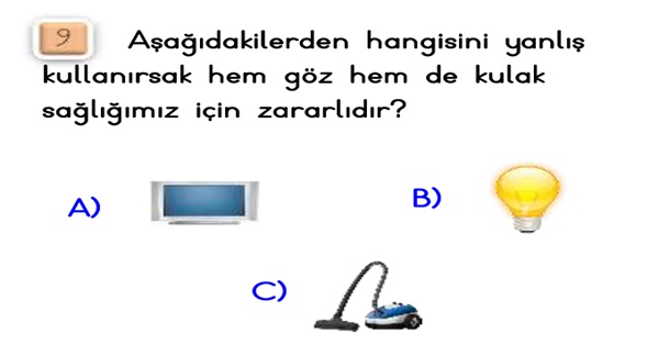 2.Sınıf Hayat Bilgisi Sağlıklı Hayat Ünitesi-Yaprak Test-3