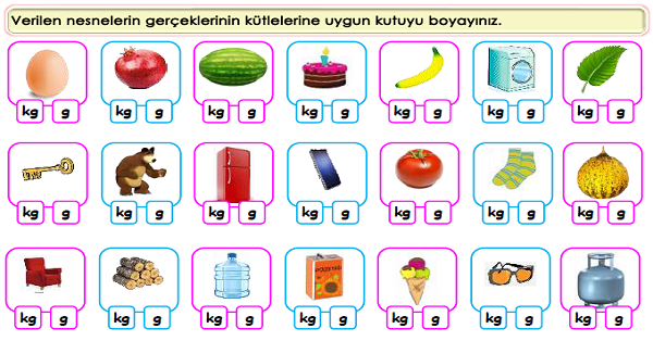 3.Sınıf Matematik Tartma (Gram ve Kilogram)-1