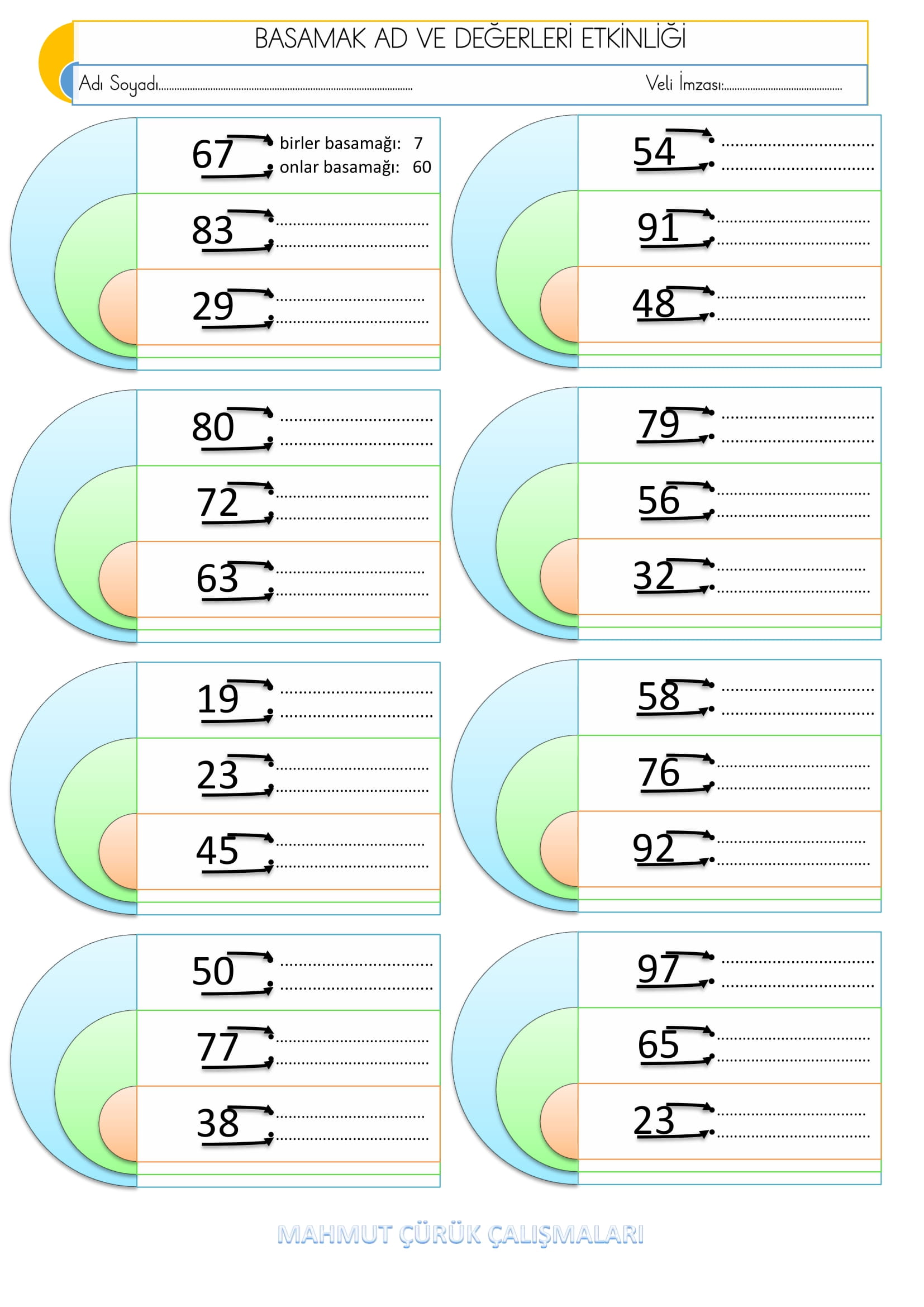 2.Sınıf - Matematik - Basamak İsim ve Değerleri Etkinliği-3