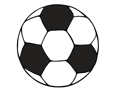 Siyah beyaz futbol topu resmi png