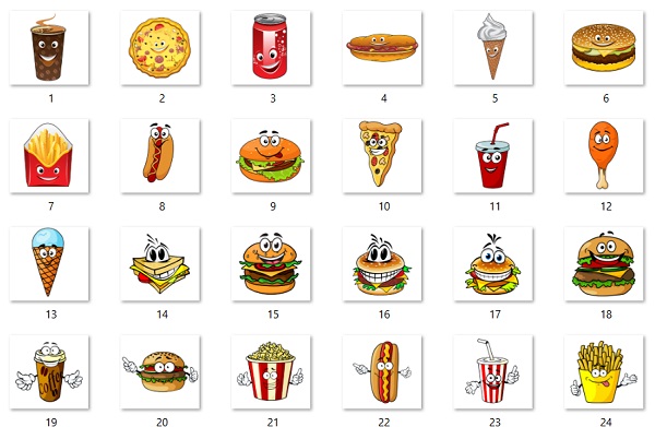 PNG Fast Food yiyecek içecek resimleri