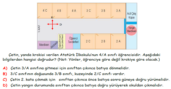 4.Sosyal Bilgiler Yaşadığımız Yer Ünitesi Yeni Nesil Sorular